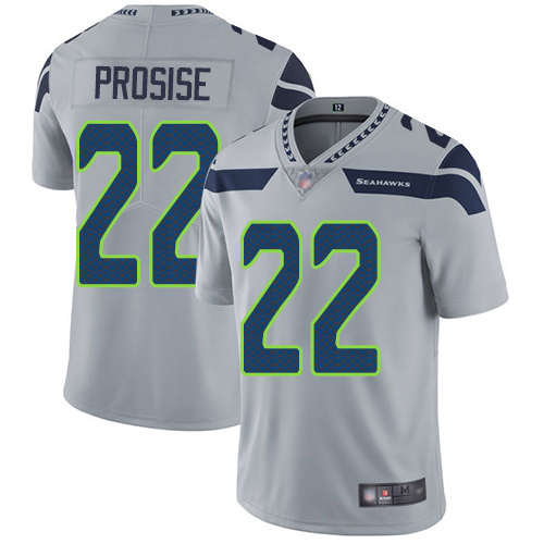 Seattle Seahawks Limited Grey Men C. J. Prosise Alternate Jersey NFL Football #22 Vapor Untouchable->youth nfl jersey->Youth Jersey